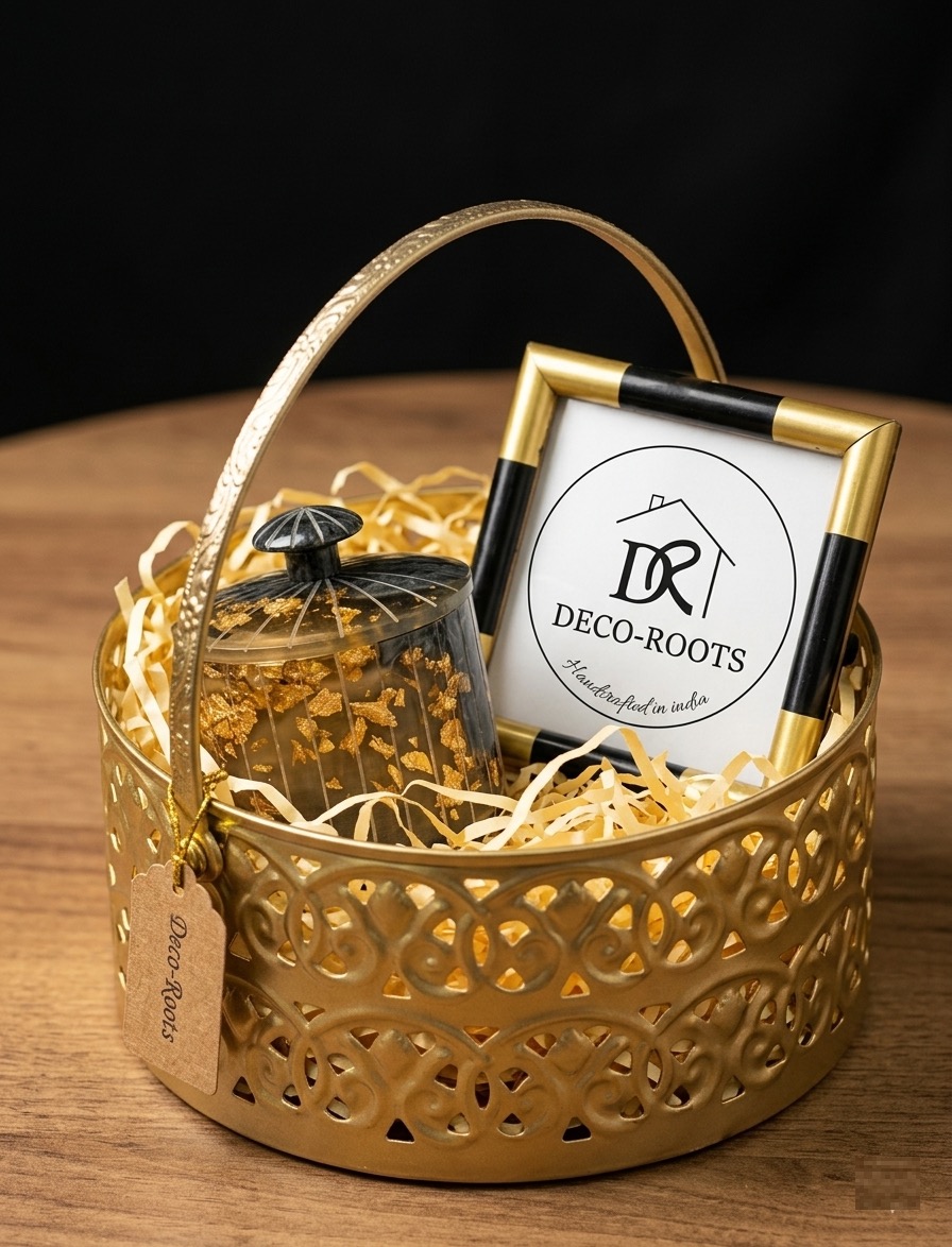 Black & Gold Glitter Hamper